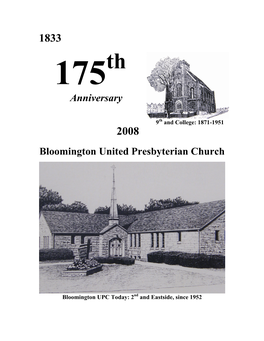 Anniversary Bloomington United Presbyterian Church