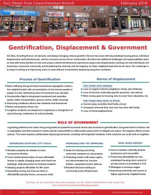 Gentrification, Displacement & Government