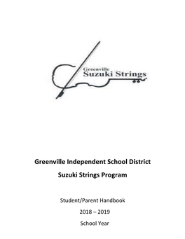Greenville Independent School District Suzuki Strings Program