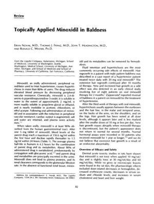 Topically Applied Minoxidil in Baldness