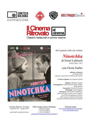 Ninotchka Di Ernst Lubitsch (USA/1939, 110’) Con Greta Garbo
