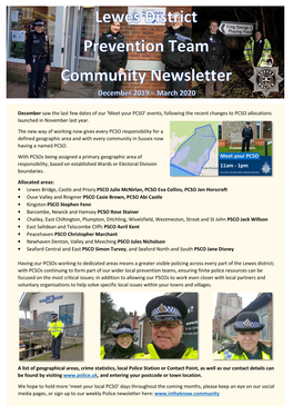 December Saw the Last Few Dates of Our 'Meet Your PCSO'
