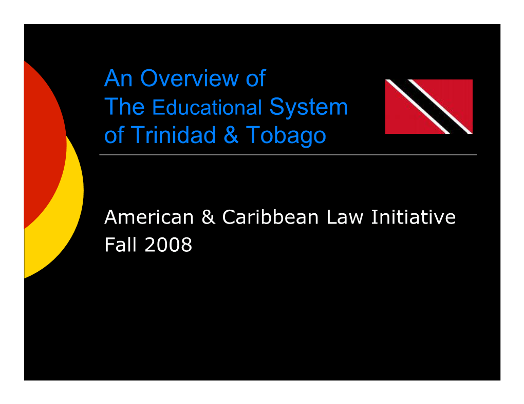 Education in Trinidad and Tobago