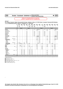 Dresden - Cossebaude - Großenhain � Ruhland - Hoyerswerda/Cottbus 225