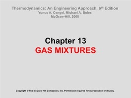 Ideal-Gas Mixtures and Real-Gas Mixtures