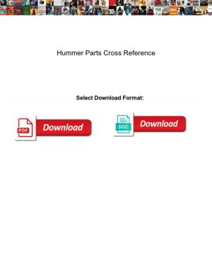 Hummer Parts Cross Reference