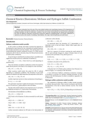 Methane and Hydrogen Sulfide Combustion