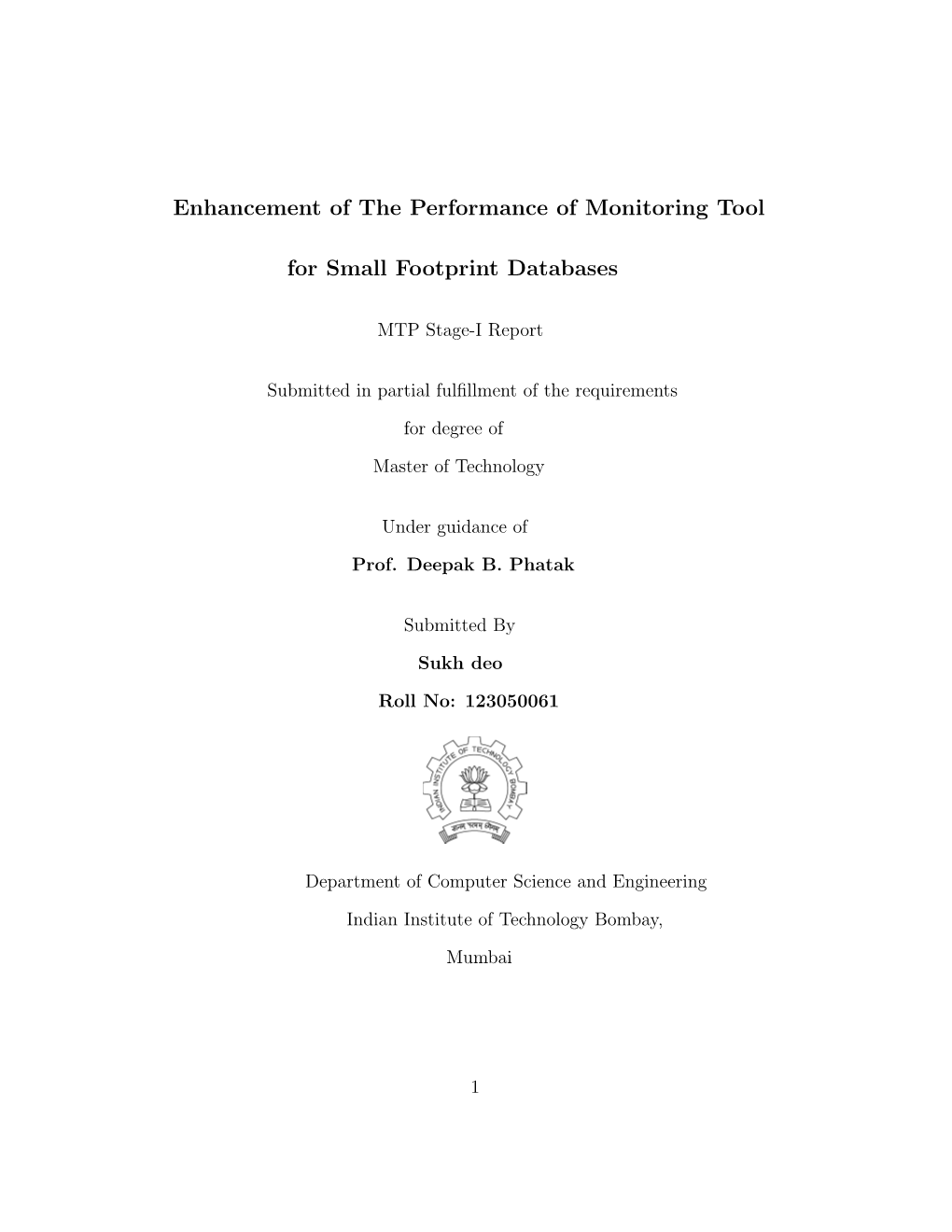 Enhancement of the Performance of Monitoring Tool for Small Footprint