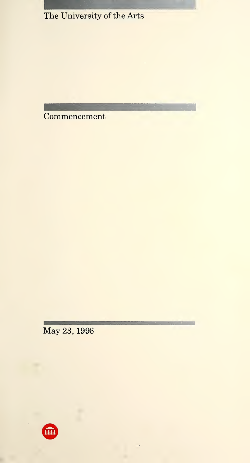 Commencement Program, 1996