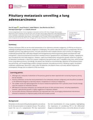 Pituitary Metastasis Unveiling a Lung Adenocarcinoma