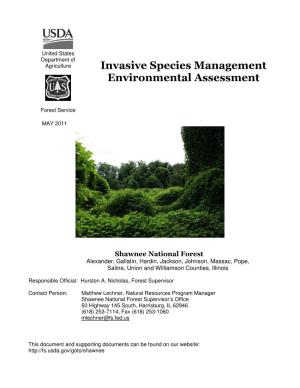Invasive Species Management Environmental Assessment