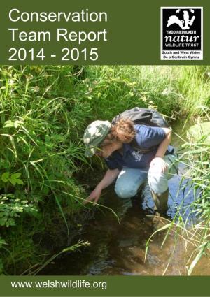 Conservation Team Report 2014-2015