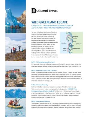 Dartmouth Wild Greenland Escape Brochure