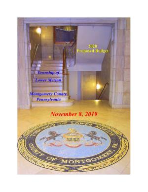 November 8, 2019 TOWNSHIP of LOWER MERION