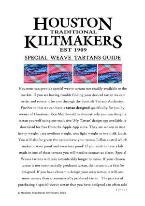 Special Weave Tartans Guide