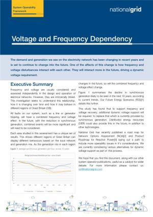 Voltage and Frequency Dependency