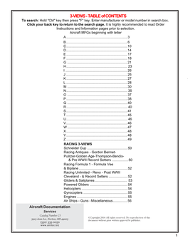 3-VIEWS - TABLE of CONTENTS to Search: Hold "Ctrl" Key Then Press "F" Key