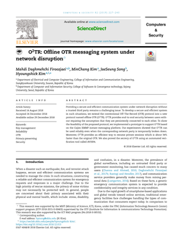 Offline OTR Messaging System Under Network Disruption