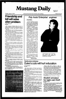 Mustang Daily, January 25, 1983
