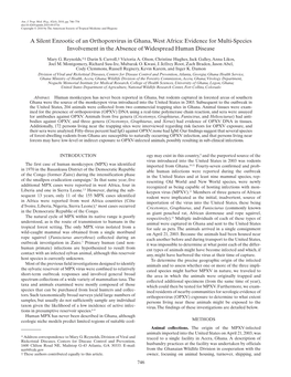 A Silent Enzootic of an Orthopoxvirus in Ghana, West Africa: Evidence for Multi-Species Involvement in the Absence of Widespread Human Disease