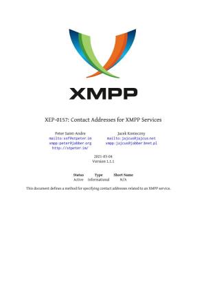 XEP-0157: Contact Addresses for XMPP Services