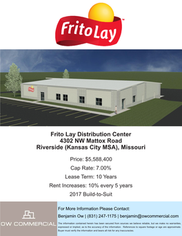 Frito Lay Distribution Center 4302 NW Mattox Road Riverside (Kansas City MSA), Missouri