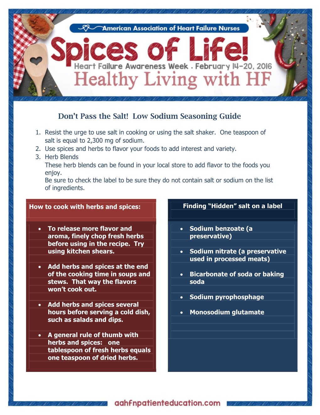 Don't Pass the Salt! Low Sodium Seasoning Guide