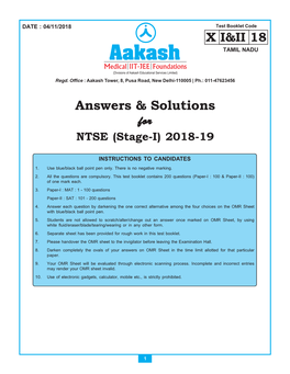Answers & Solutions