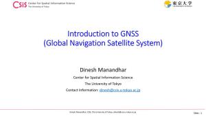 Introduction to GNSS (Global Navigation Satellite System)