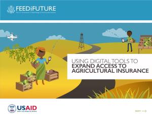 Using Digital Tools to Expand Access to Agricultural Insurance January 2018