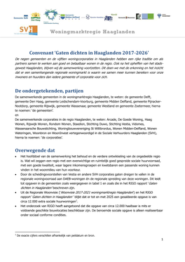 Convenant 'Gaten Dichten in Haaglanden 2017-2026'