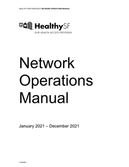 HSF Network Operations Manual
