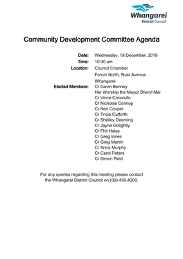 Community Development Committee Agenda