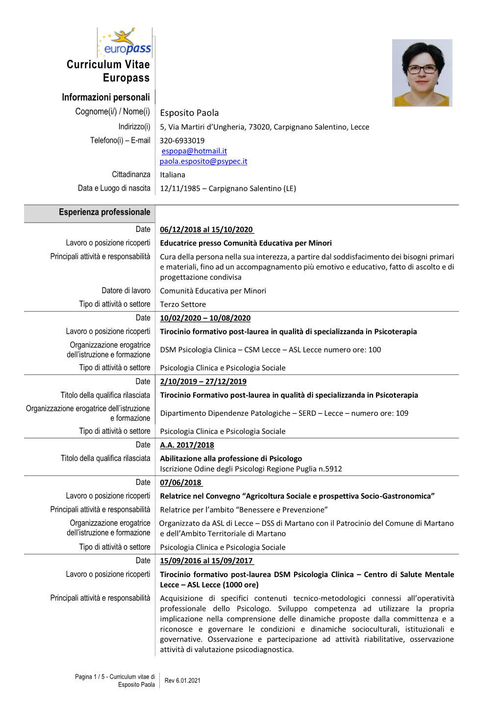 Curriculum Vitae