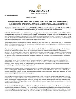POWERHANDZ Basketball Press Release