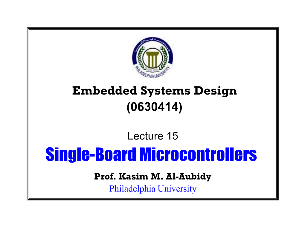 Single-Board Microcontrollers