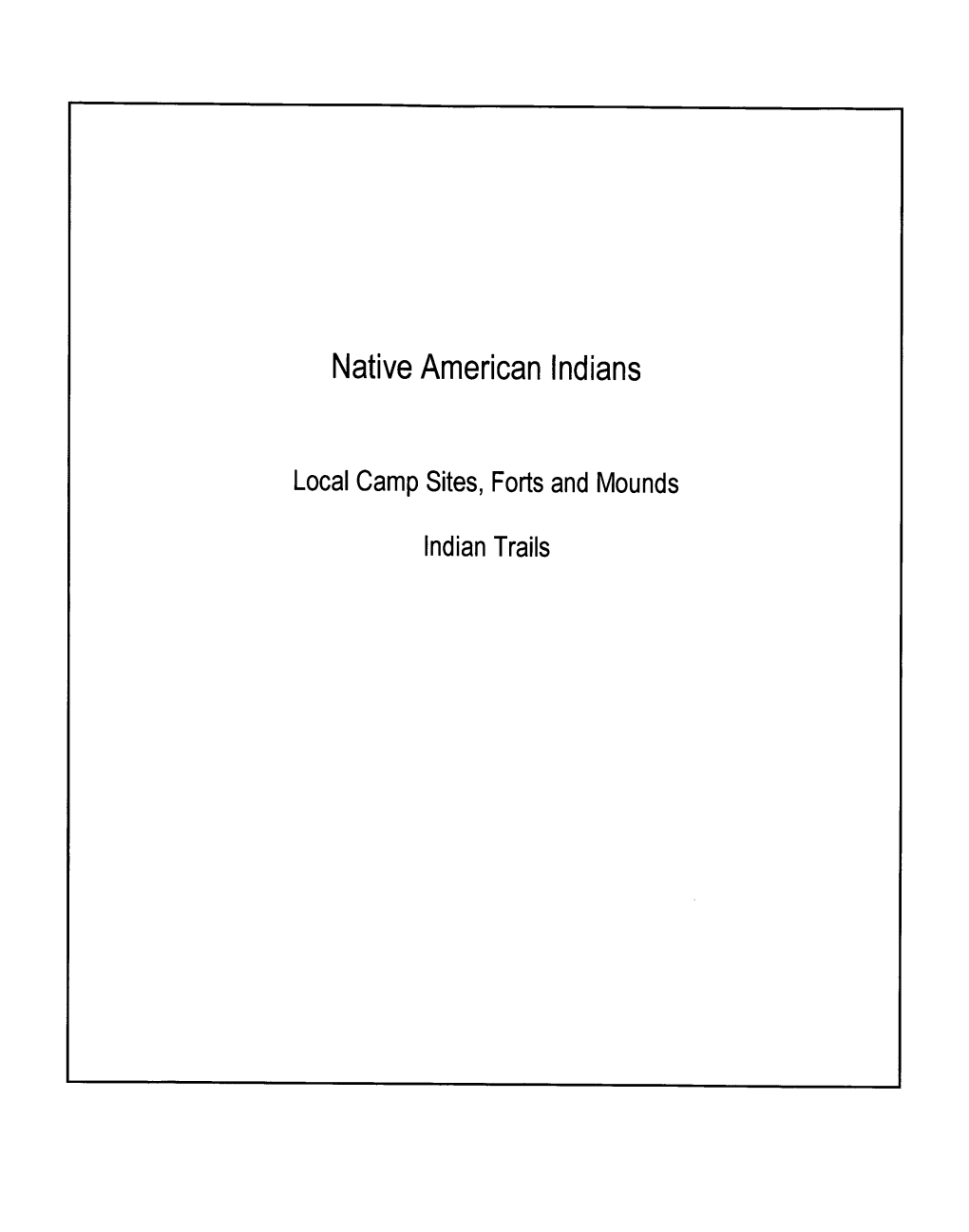 Native American Indians