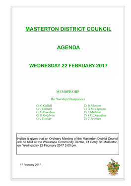 Masterton District Council Agenda