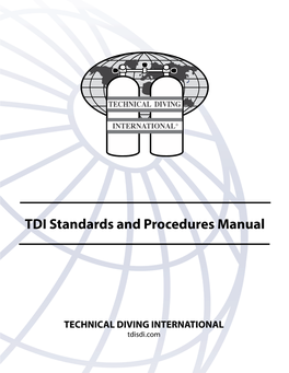 TDI Standards and Procedures Manual