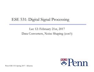 ESE 531: Digital Signal Processing