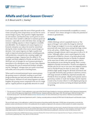 Alfalfa and Cool-Season Clovers1 A