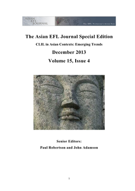 The Asian EFL Journal Special Edition December 2013 Volume 15, Issue 4