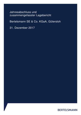 Jahresabschluss 2017 Bertelsmann SE & Co. Kgaa