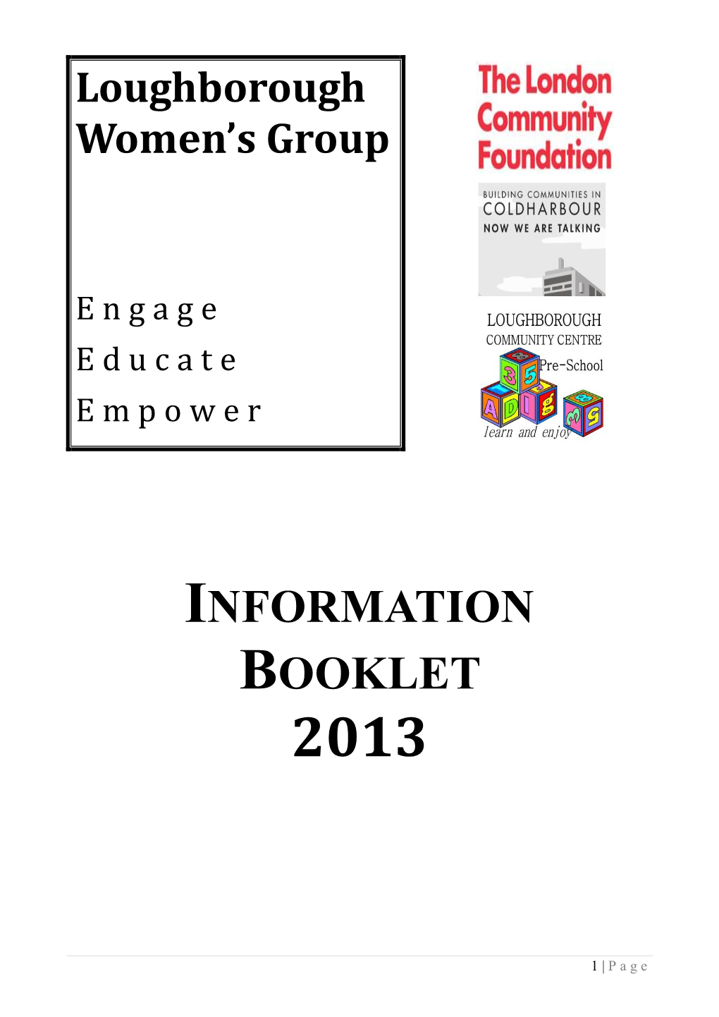 Information Booklet 2013