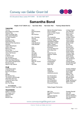 Samantha Bond