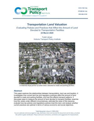 Transportation Land Use Study
