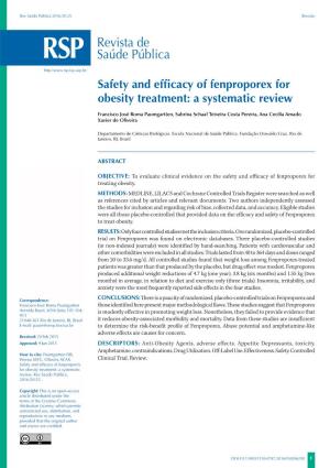 Safety and Efficacy of Fenproporex for Obesity Treatment: a Systematic Review