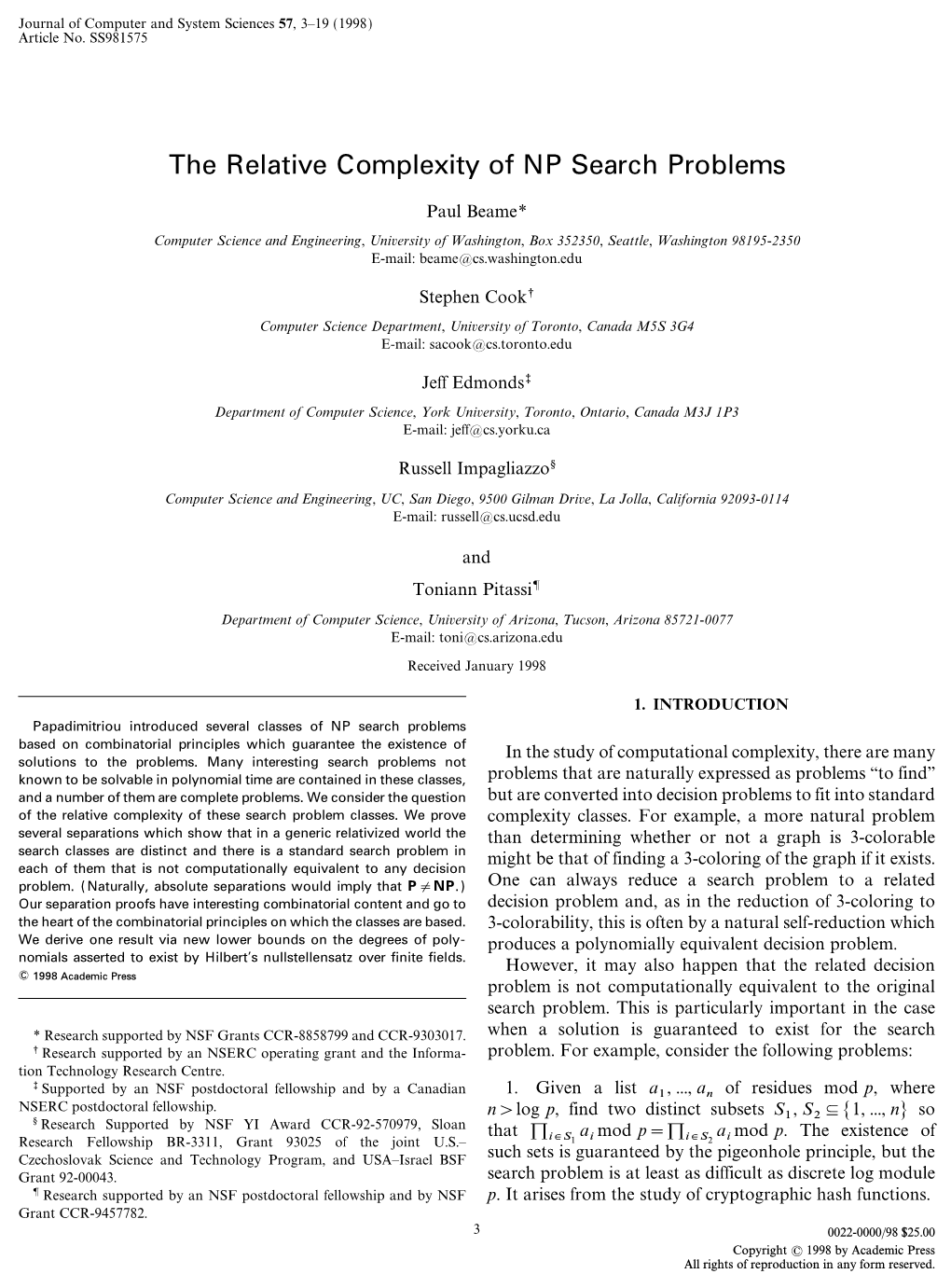 The Relative Complexity of NP Search Problems