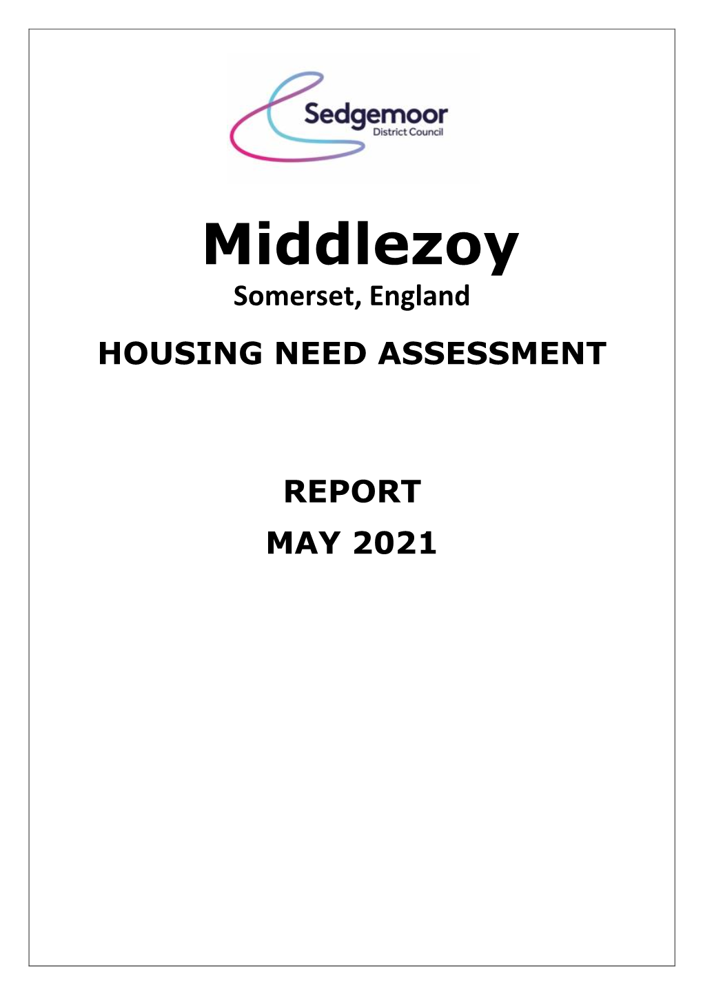 Middlezoy Housing Need Assessment 2021