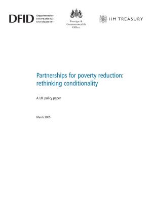 Partnerships for Poverty Reduction: Rethinking Conditionality